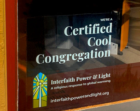 Cool Congregations Certification Window Cling Sign